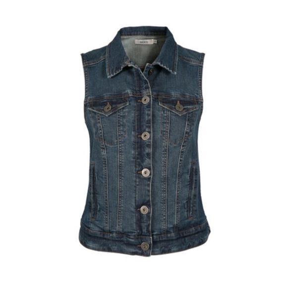 Ricki's Dark Wash Denim Vest Size Large - Picture 2 of 6